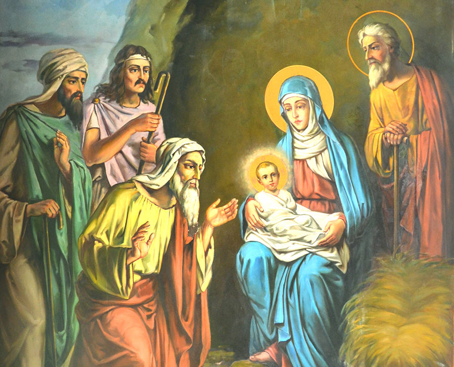 Рождество Христово. Фреска храма святого пророка Илии, Евпатория.