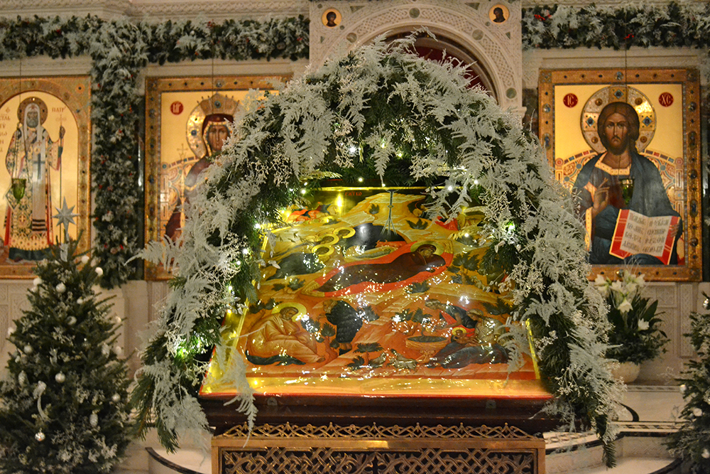 Икона "Рождество Христово" в храме Рождества Христова и Новомучеников и исповедников Церкви Русской.