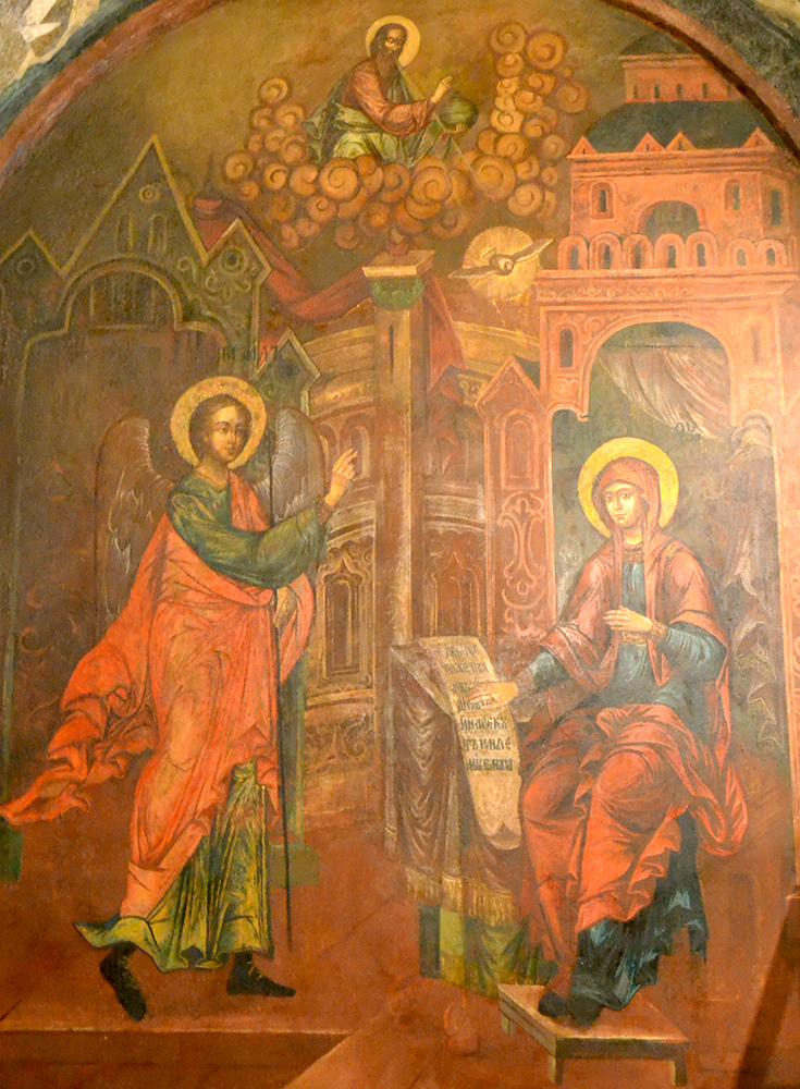 Благовещение пресвятой Богородицы, фреска Благовещенского собора.