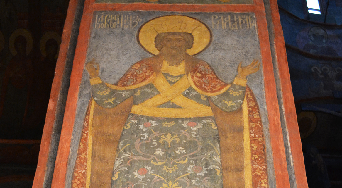 Святой князь Владимир, фреска Архангельского собора Московского Кремля.