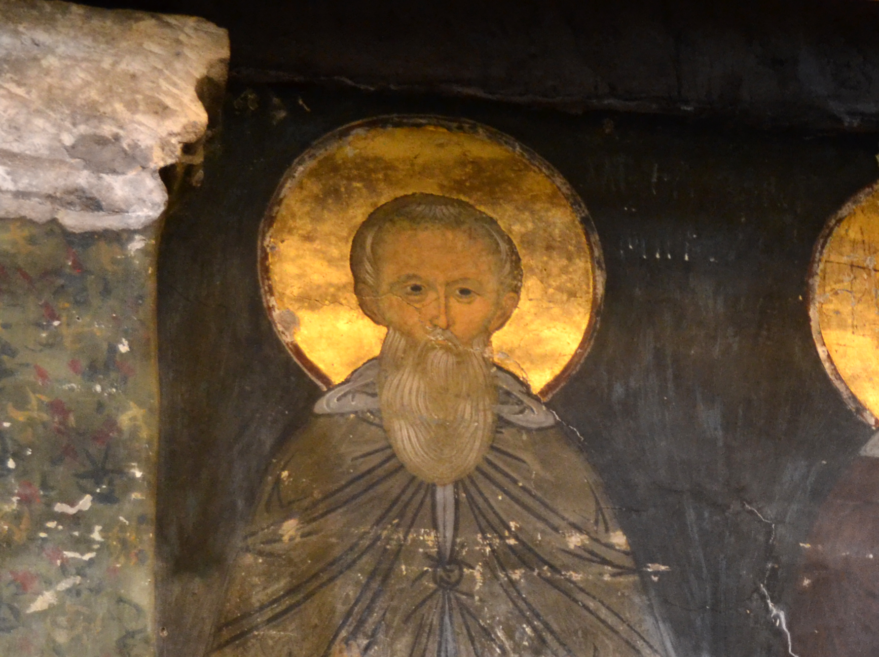 Святитель Парфения Лампсакийский, фреска алтарной преграды Успенского собора Московского Кремля.