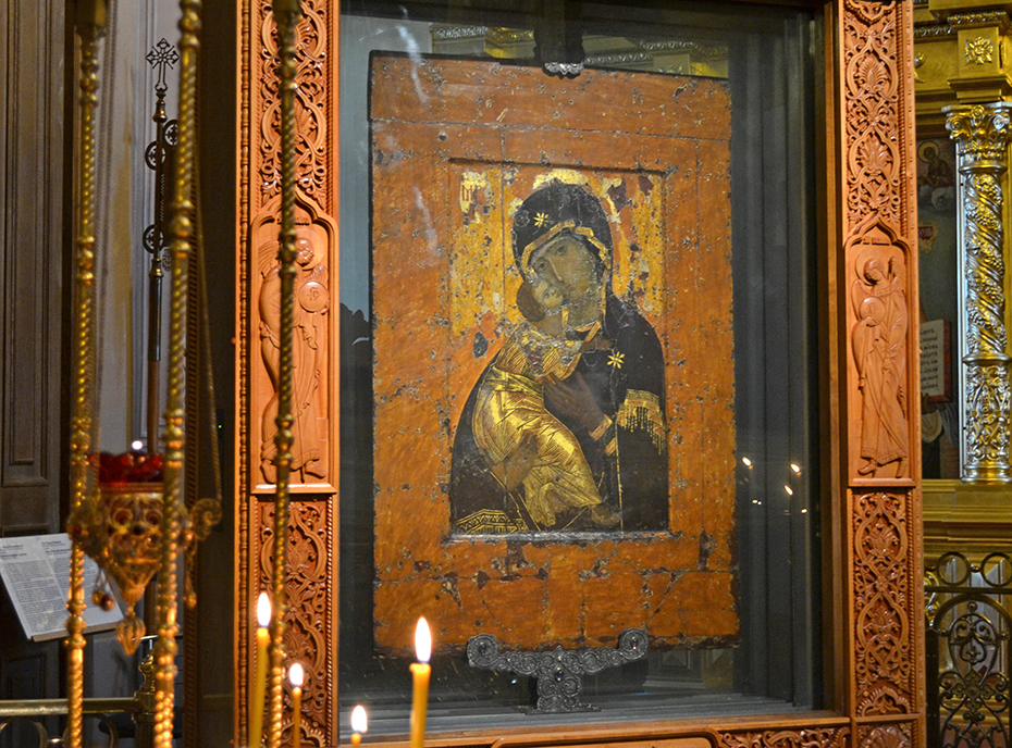Владимирская икона Божией Матери в храме свт. Николая Чудотворца в Толмачах.