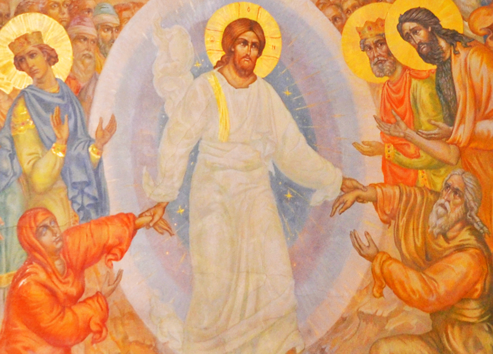 Воскресение Христово, фреска Сергиевского храма Высоко-Петровского монастыря, Москва.