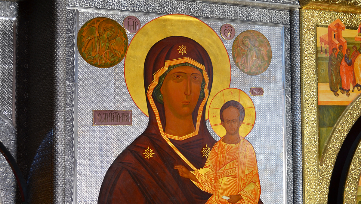Смоленская икона Божией Матери, иконостаса собора свт. Петра Высоко-Петровского монастыря, Москва.