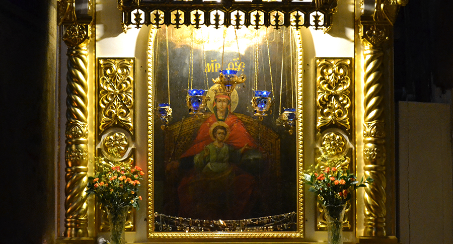 Та самая Державная икона Божией Матери. В настоящее время она находится в храме в честь Казанской иконы Божией Матери в Коломенском, Москва.