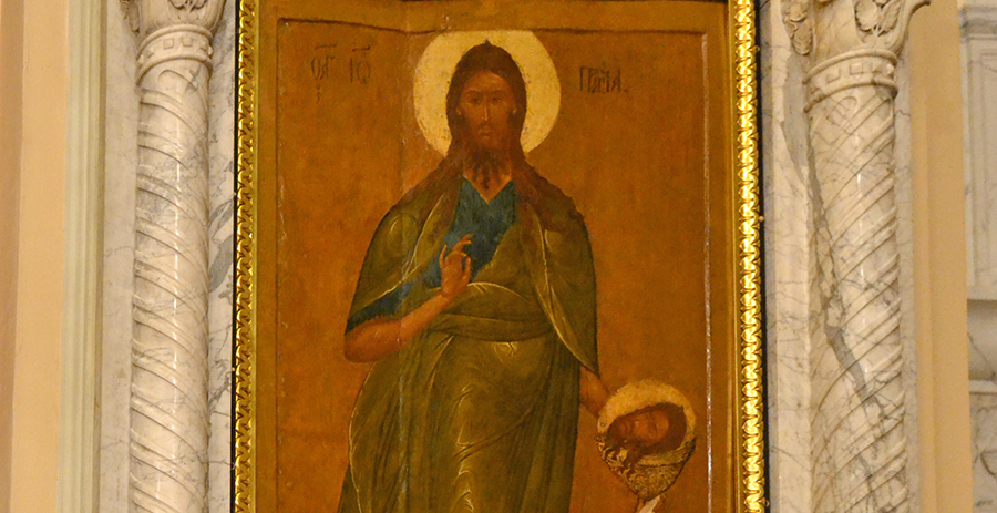 Иоанн Креститель, икона соборнго храма Иоанно-Предтеченского монастыря, Москва.