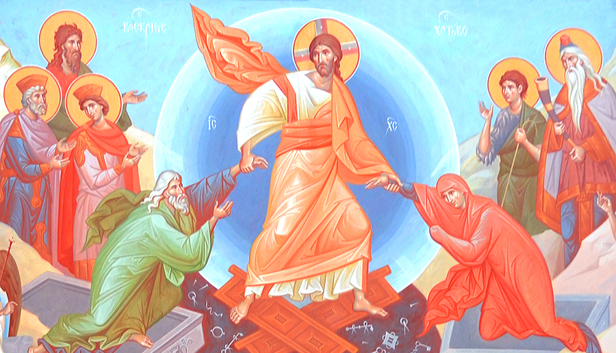 Воскресение Христово, фреска Свято-Троицкого собора Свято-Троицкого монастыря, Симферополь.