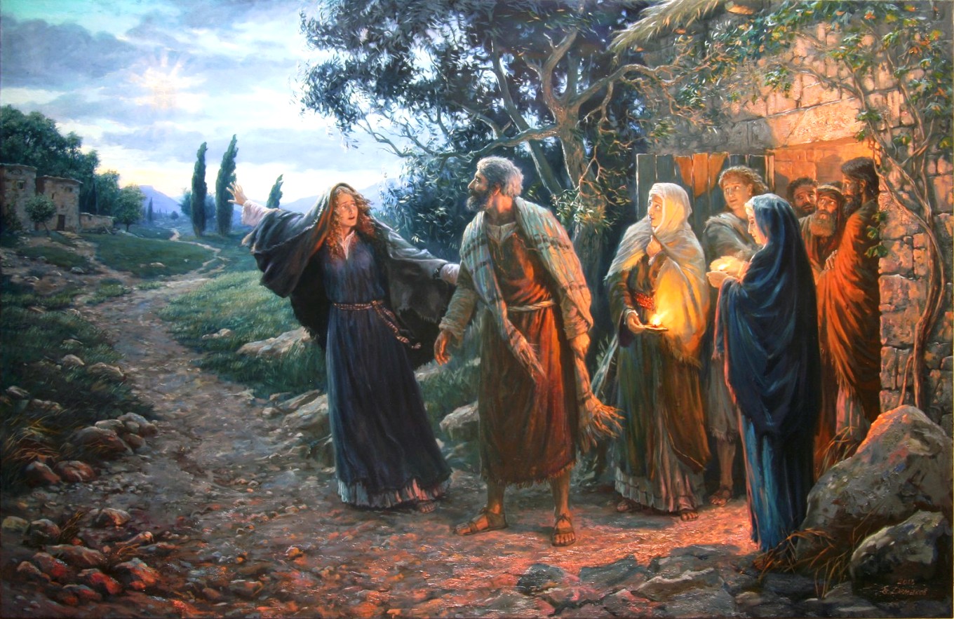 Жены-мироносицы возвещают апостолом Воскресение Христово.