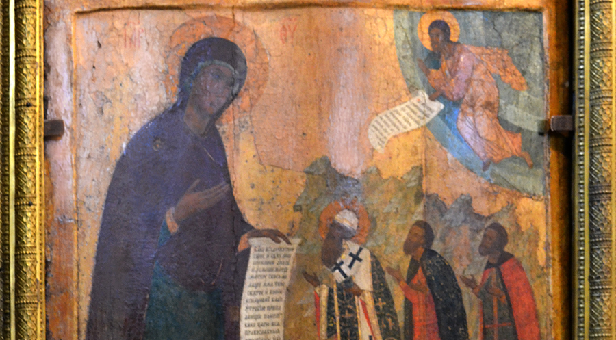 Боголюбская икона Божией Матери в Успенском соборе Московского Кремля.