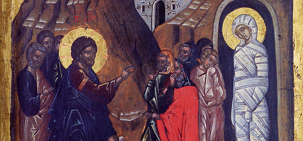 Воскрешение праведного Лазаря, икона монастыря Пантократор, Афон.